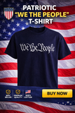 We The People Screen Printed T-Shirt | Patriotic Short Sleeve | 100% Cotton